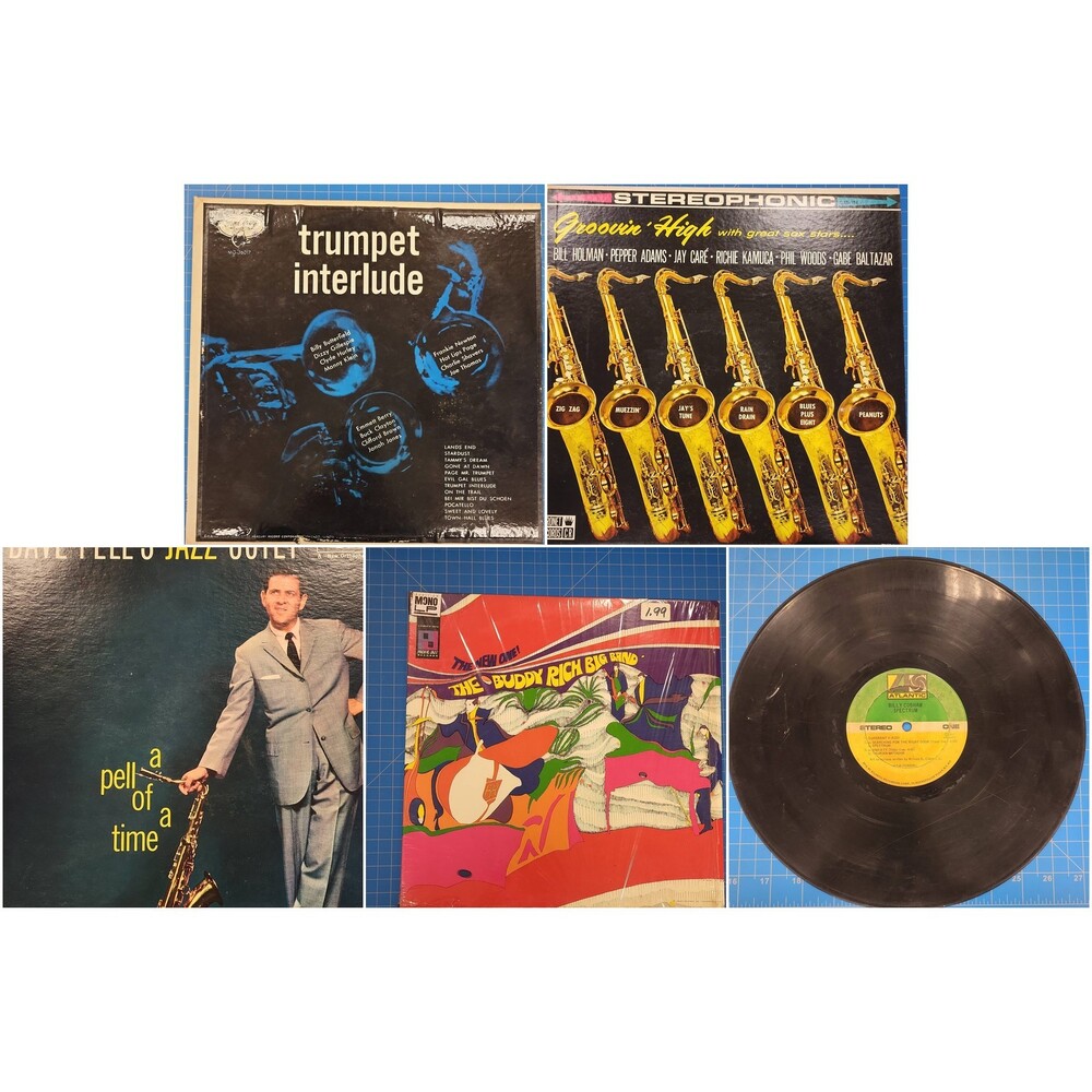 Lot of 5 Jazz Vinyl Records LP Trumpet Octet Dave Pell Buddy Rich Big Band